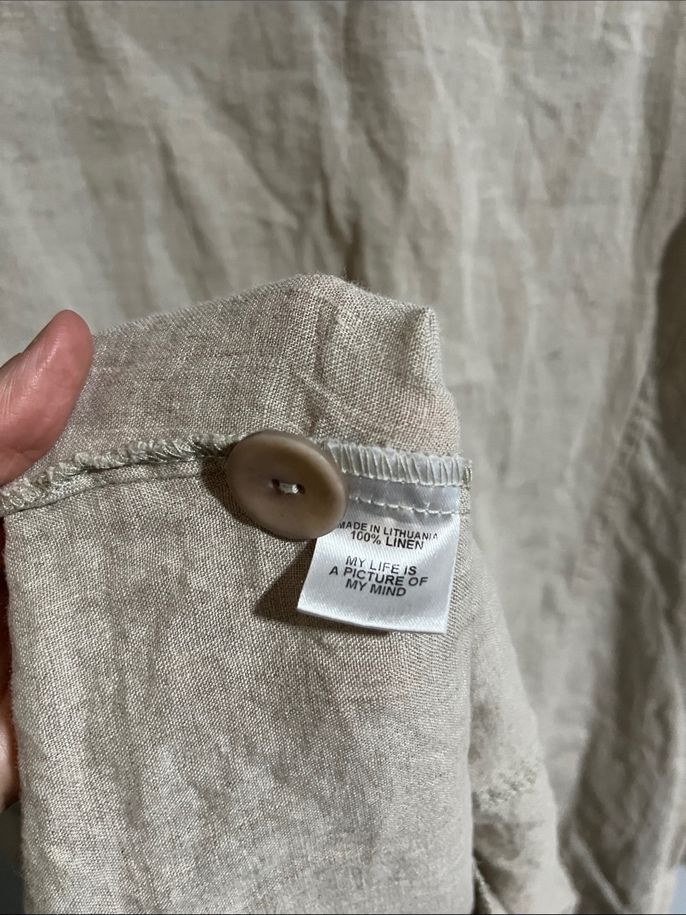 Flax Linen Button Front Jacket - Picture 6 of 6